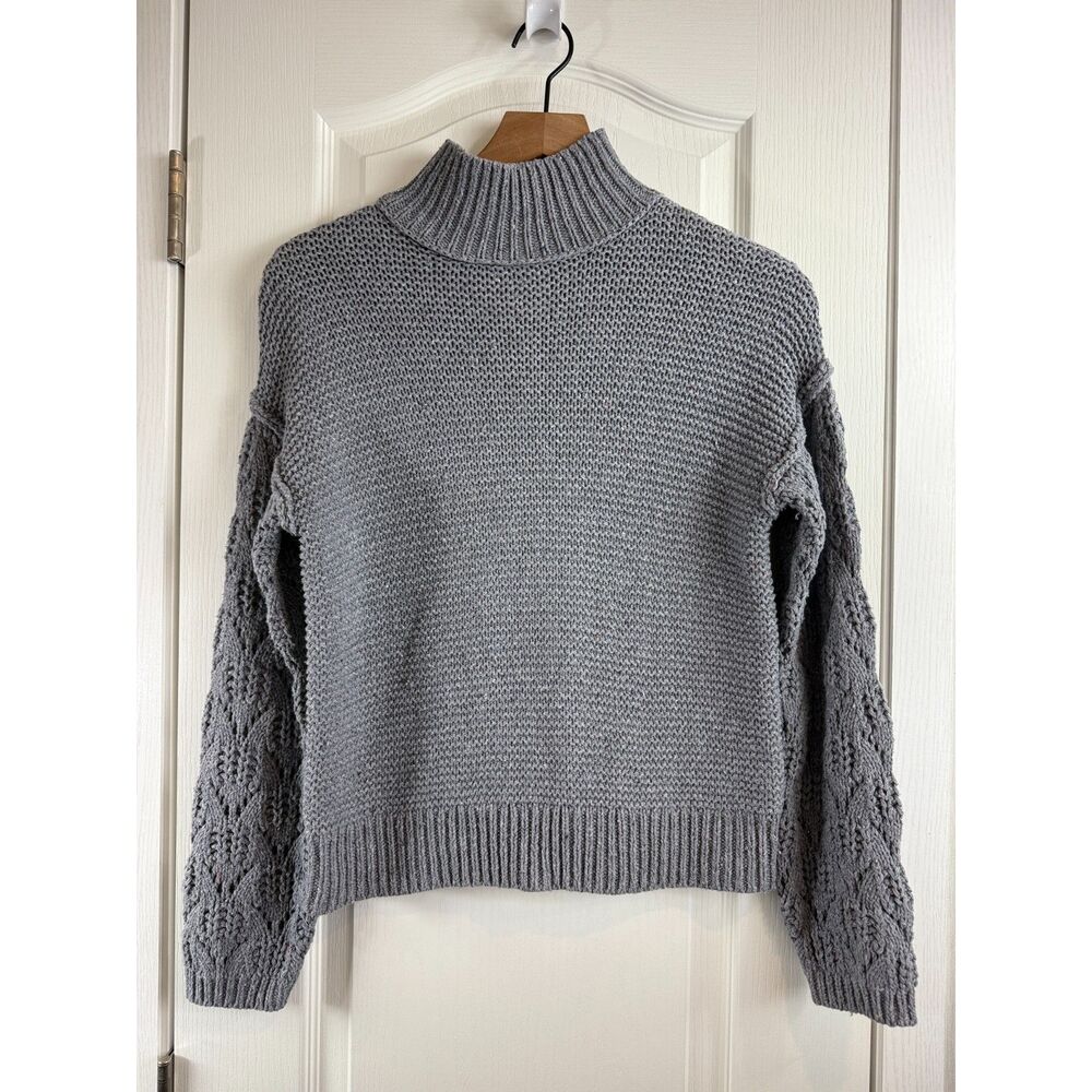 Universal Thread Women's Gray Mock Neck Pullover Sweater Size XS